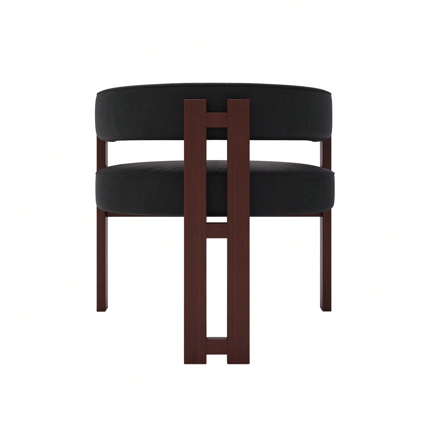 Set Of 2 Contemporary Teddy Upholstered Accent Chair With Open Back And Three Legs - Stylish Barrel Dining Chair For Living Room, Bedroom, Or Dining Room In Beige