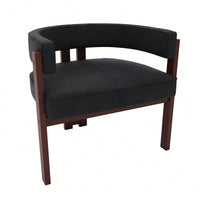 Set Of 2 Contemporary Teddy Upholstered Accent Chair With Open Back And Three Legs - Stylish Barrel Dining Chair For Living Room, Bedroom, Or Dining Room In Beige
