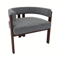 Set Of 2 Contemporary Teddy Upholstered Accent Chair With Open Back And Three Legs - Stylish Barrel Dining Chair For Living Room, Bedroom, Or Dining Room In Beige