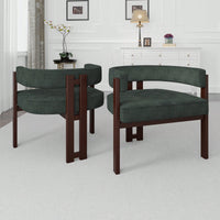 Set Of 2 Contemporary Teddy Upholstered Accent Chair With Open Back And Three Legs - Stylish Barrel Dining Chair For Living Room, Bedroom, Or Dining Room In Beige