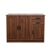 Stylish Wooden Buffet Sideboard With Doors And Drawers – Versatile Entryway & Dining Room Storage Cabinet, 43.3 Inches