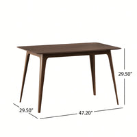 Elegant Walnut Dining Table With Sturdy Solid Wood Legs For Timeless Home Décor