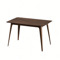 Elegant Walnut Dining Table With Sturdy Solid Wood Legs For Timeless Home Décor