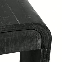 Unique Retro Console Table With Open Design And Two Top Drawers For Entryway Dining Room Living Room Natural Wood Finish