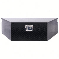 Heavy Duty 39 Inch Aluminum Tool Box For Truck Bed And Trailer Storage With Lock And Keys, Outdoor RV Organizer, Black 39x16.5x11.8 Inch