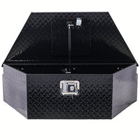Heavy Duty 39 Inch Aluminum Tool Box For Truck Bed And Trailer Storage With Lock And Keys, Outdoor RV Organizer, Black 39x16.5x11.8 Inch