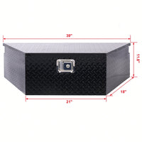 Heavy Duty 39 Inch Aluminum Tool Box For Truck Bed And Trailer Storage With Lock And Keys, Outdoor RV Organizer, Black 39x16.5x11.8 Inch