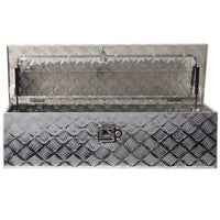 Heavy Duty 39 Inch Aluminum Tool Box For Truck Bed And Trailer Storage With Lock And Keys, Black Outdoor RV Organizer 39x13x10 Inch