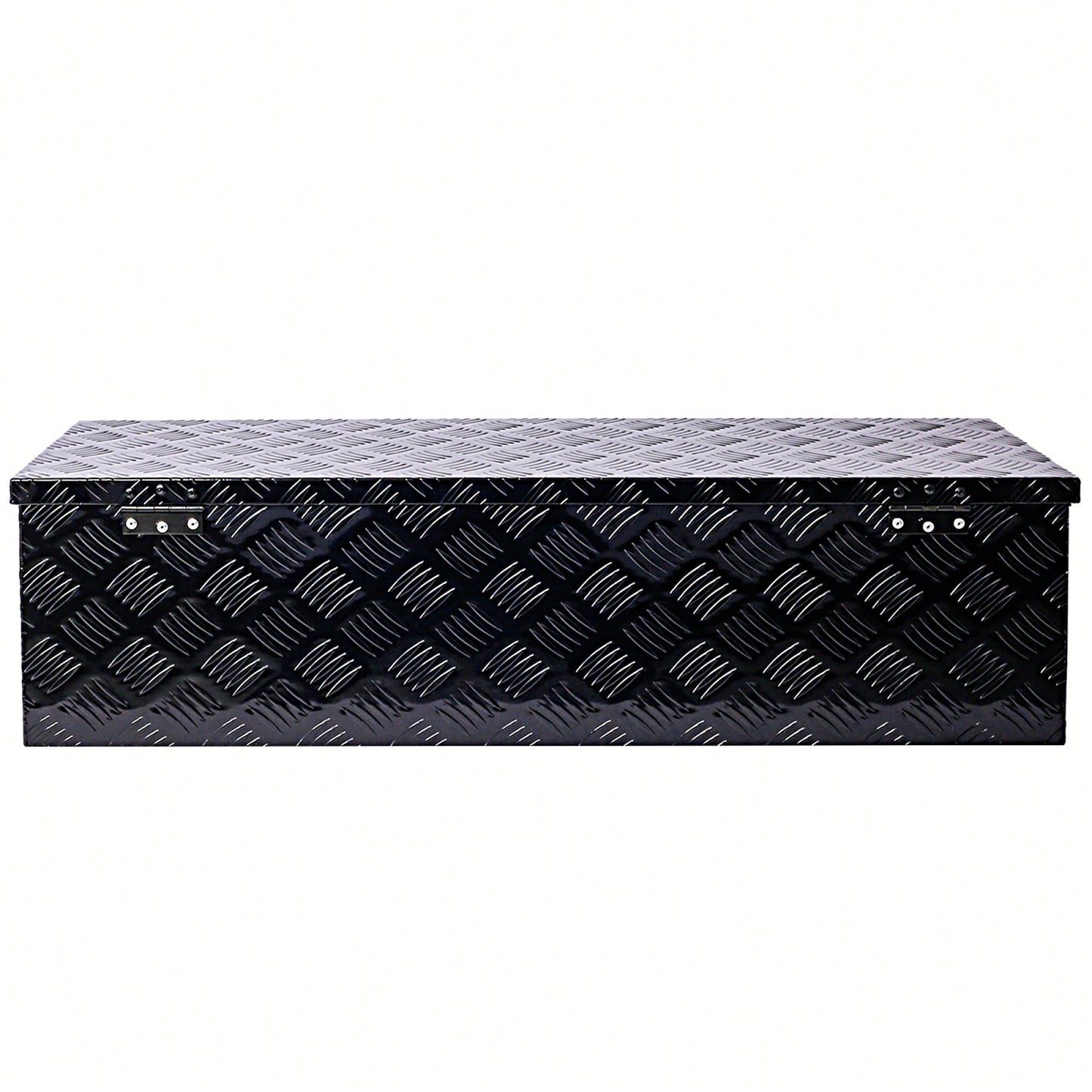 Heavy Duty 39 Inch Aluminum Tool Box For Truck Bed And Trailer Storage With Lock And Keys, Black Outdoor RV Organizer 39x13x10 Inch