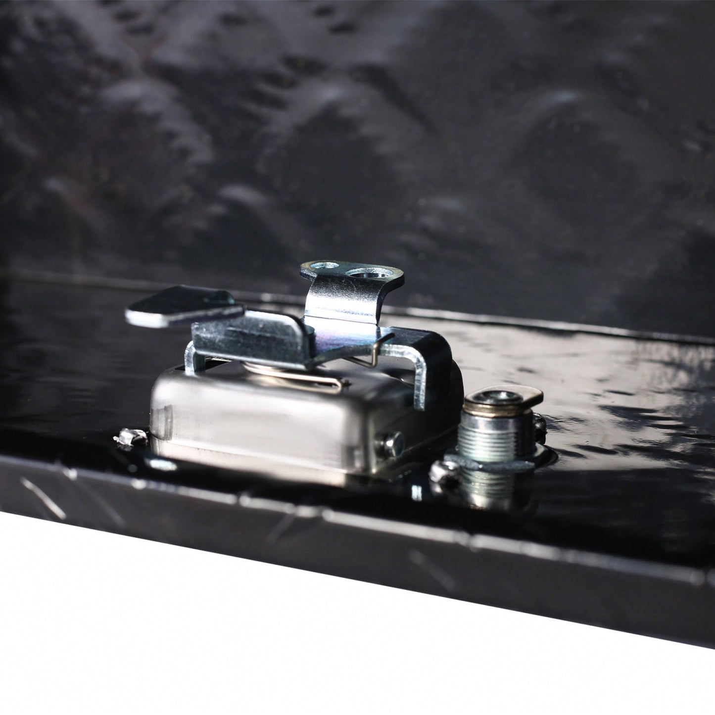 Heavy Duty 39 Inch Aluminum Tool Box For Truck Bed And Trailer Storage With Lock And Keys, Black Outdoor RV Organizer 39x13x10 Inch