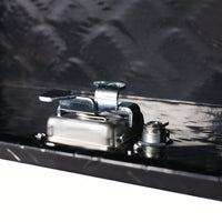 Heavy Duty 39 Inch Aluminum Tool Box For Truck Bed And Trailer Storage With Lock And Keys, Black Outdoor RV Organizer 39x13x10 Inch