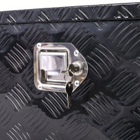 Heavy Duty 39 Inch Aluminum Tool Box For Truck Bed And Trailer Storage With Lock And Keys, Black Outdoor RV Organizer 39x13x10 Inch