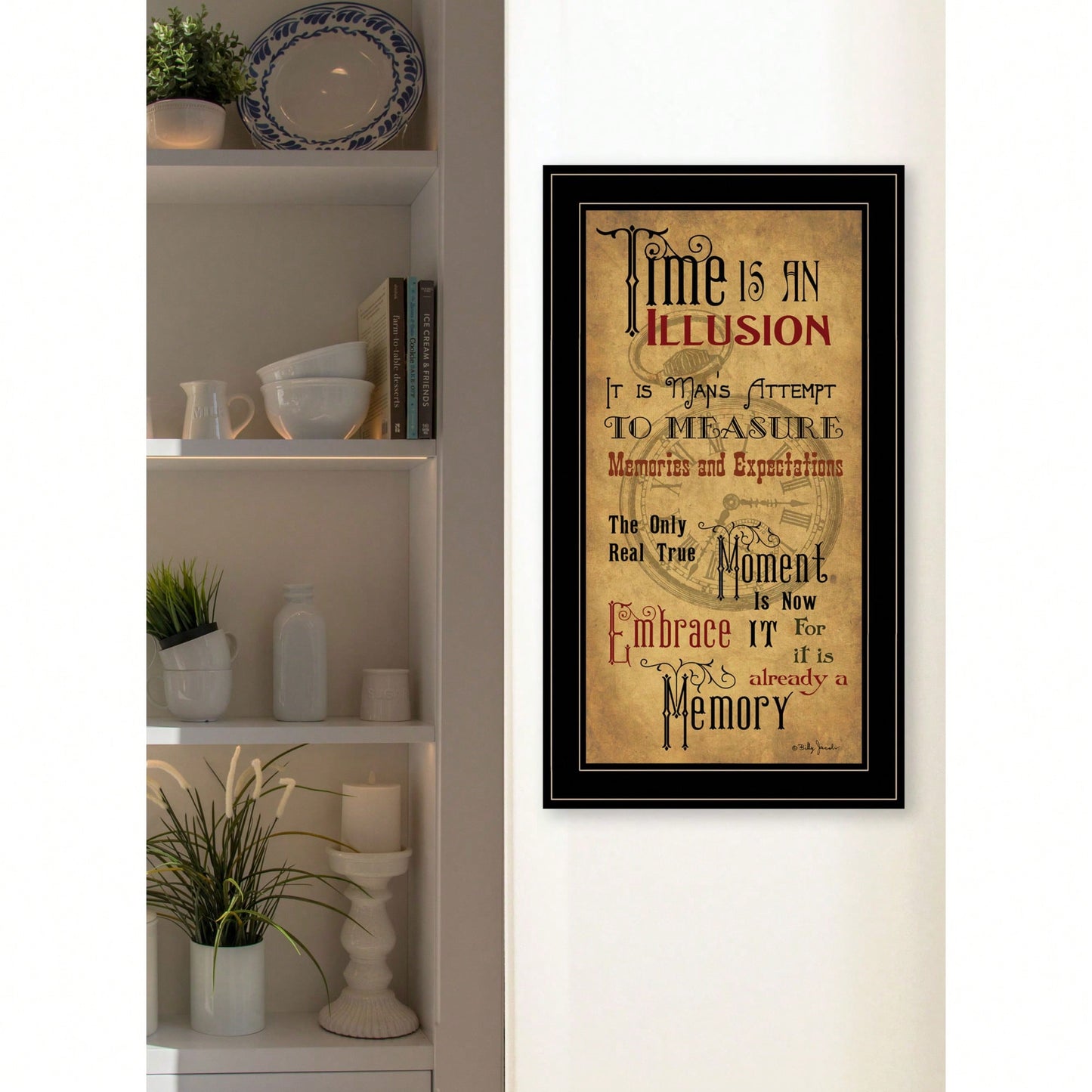 Framed Memories Wall Art Print In Black Frame For Home Decor