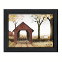 Scenic Bucks County Bridge Framed Wall Art Ready To Hang Black Frame Decor