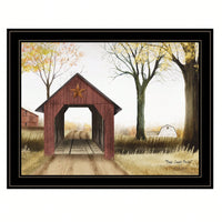 Rustic Framed Print Of Bucks County Bridge In Black Frame For Home Decor