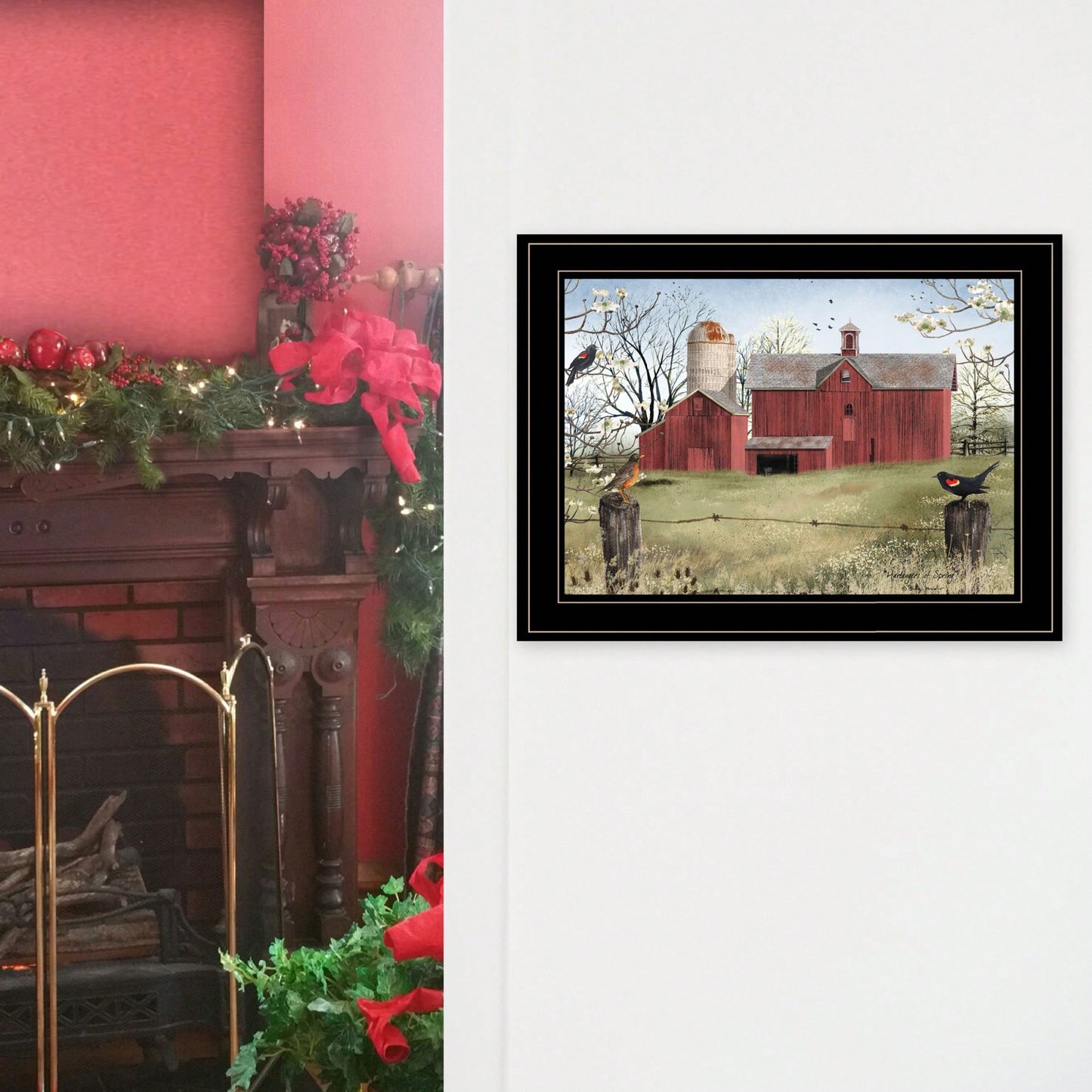 Framed Harbingers Of Spring Artwork In Black Frame For Home Decor
