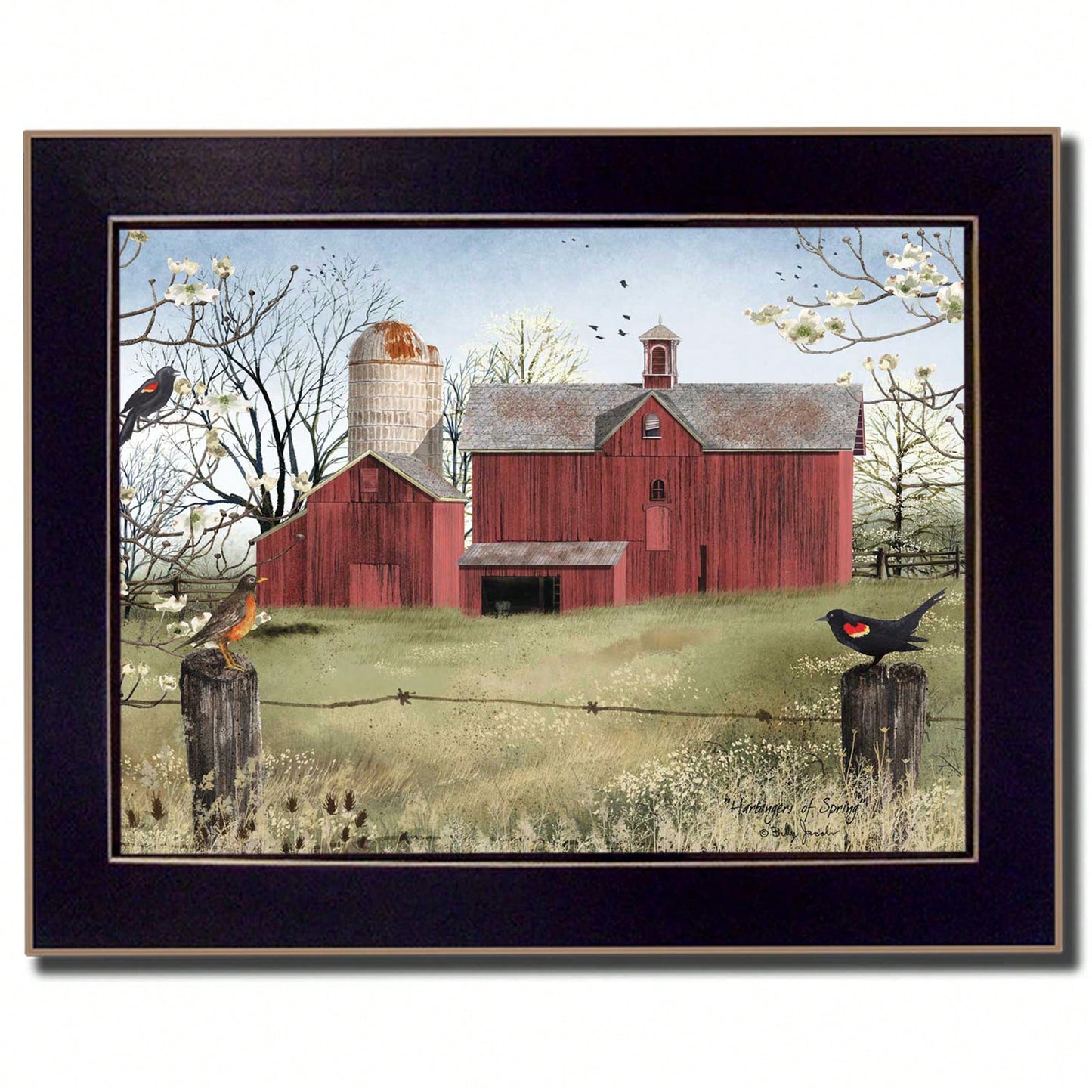 Harbingers Of Spring Framed Wall Art Ready To Hang Black Frame Decor