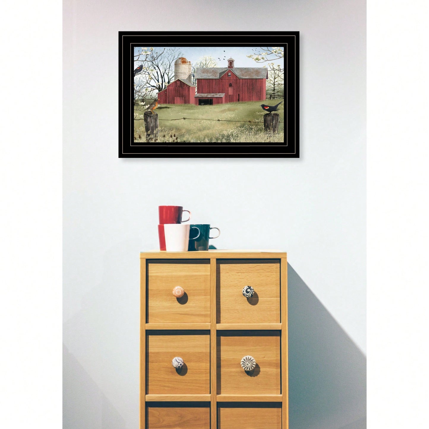 Framed Harbingers Of Spring Artwork In Black Frame For Home Decor