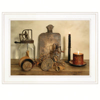 Rustic Sweet Cream Butter Framed Wall Art With White Frame For Farmhouse Decor