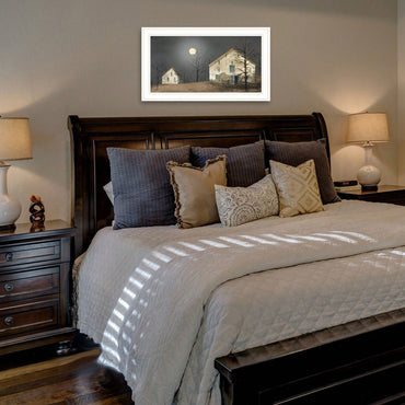 Still Of The Night Framed Print In White Frame For Elegant Home Decor