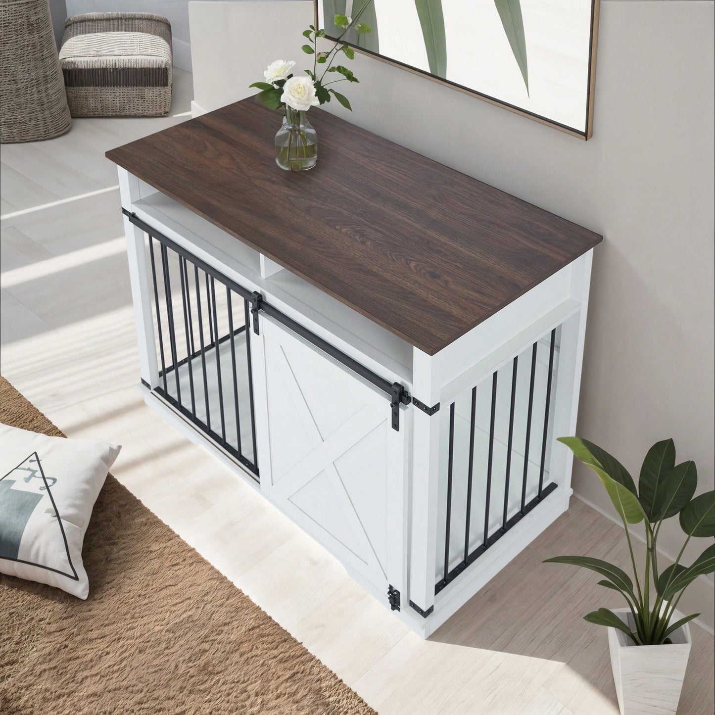 Spacious Dog Cage For Large Breeds With Easy Access And Ventilation