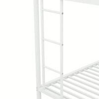 Sturdy Twin Over Full Bunk Bed With Twin Trundle And Dual Ladders In Black Finish
