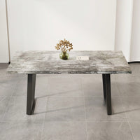 Modern 62.9-Inch Rectangular Wooden Dining Table For 6 People Ideal For Kitchen And Dining Rooms