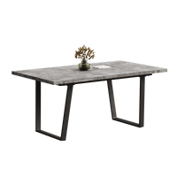 Modern 62.9-Inch Rectangular Wooden Dining Table For 6 People Ideal For Kitchen And Dining Rooms