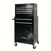 High Capacity Rolling Tool Chest With Wheels And 6 Spacious Drawers For Convenient Tool Storage