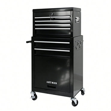 High Capacity Rolling Tool Chest With Wheels And 6 Spacious Drawers For Convenient Tool Storage