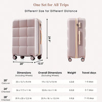 4 Piece Expandable 20-Inch Luggage Set With USB Port Durable Hard Shell Suitcase Travel Bag And Spinner Wheels Light Grey