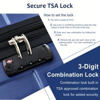 Expandable 3 Piece Hard Shell Luggage Set With Double Spinner Wheels And TSA Lock - Black Brown 20/24/28 Inch Suitcases