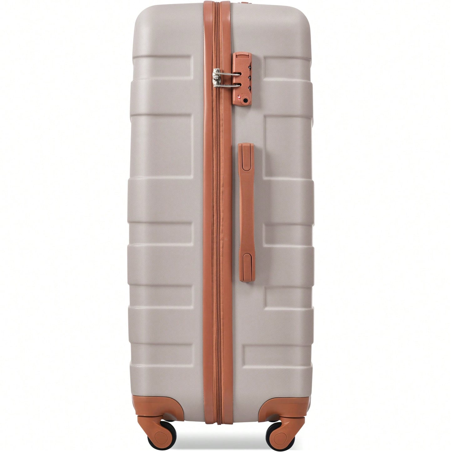 Lightweight Durable Hardshell Luggage Set 3 Pieces With Spinner Wheels And TSA Lock In Light Brown 20 24 28 Inch