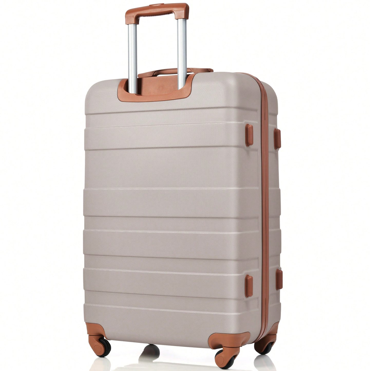 Lightweight Durable Hardshell Luggage Set 3 Pieces With Spinner Wheels And TSA Lock In Light Brown 20 24 28 Inch