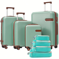 4 Piece Lightweight Luggage Set With Compression Packing Cubes Expandable Spinner Wheels And TSA Lock 16in 20in 24in 28in