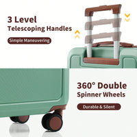 4 Piece Lightweight Luggage Set With Compression Packing Cubes Expandable Spinner Wheels And TSA Lock 16in 20in 24in 28in