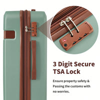 4 Piece Lightweight Luggage Set With Compression Packing Cubes Expandable Spinner Wheels And TSA Lock 16in 20in 24in 28in