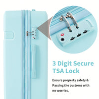 4 Piece Lightweight Luggage Set With Compression Packing Cubes Expandable Spinner Wheels And TSA Lock 16in 20in 24in 28in