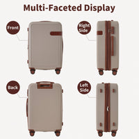 4 Piece Lightweight Luggage Set With Compression Packing Cubes Expandable Spinner Wheels And TSA Lock 16in 20in 24in 28in