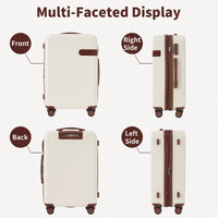 4 Piece Lightweight Luggage Set With Compression Packing Cubes Expandable Spinner Wheels And TSA Lock 16in 20in 24in 28in