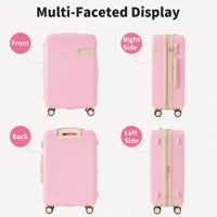 4 Piece Lightweight Luggage Set With Compression Packing Cubes Expandable Spinner Wheels And TSA Lock 16in 20in 24in 28in