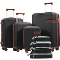 4 Piece Lightweight Luggage Set With Compression Packing Cubes Expandable Spinner Wheels And TSA Lock 16in 20in 24in 28in