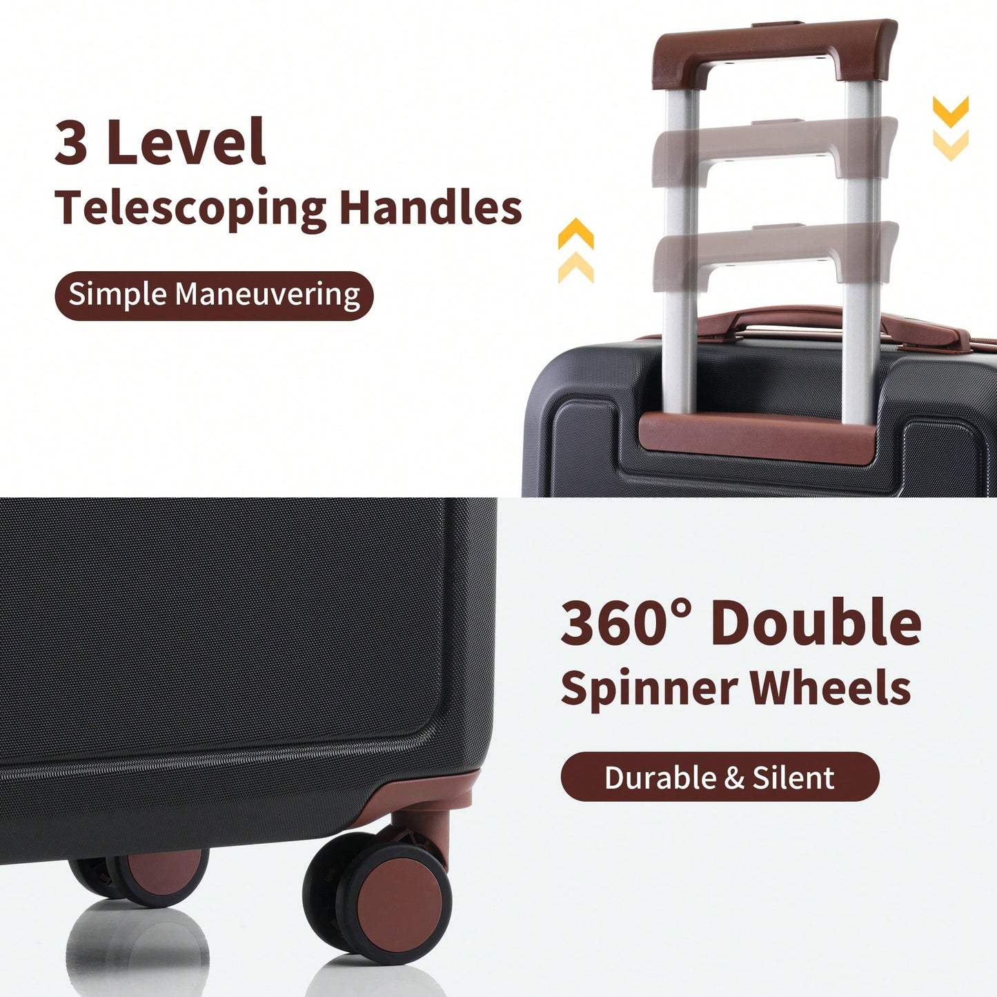 4 Piece Lightweight Luggage Set With Compression Packing Cubes Expandable Spinner Wheels And TSA Lock 16in 20in 24in 28in