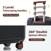 4 Piece Lightweight Luggage Set With Compression Packing Cubes Expandable Spinner Wheels And TSA Lock 16in 20in 24in 28in