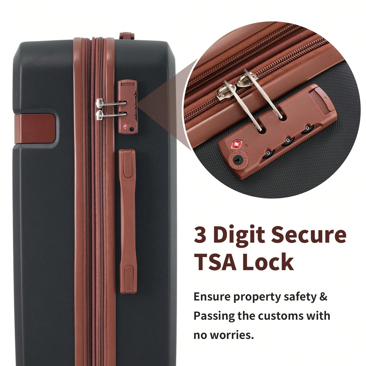 4 Piece Lightweight Luggage Set With Compression Packing Cubes Expandable Spinner Wheels And TSA Lock 16in 20in 24in 28in