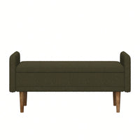 Elegant Black Velvet Storage Stool With Ample Space For Living Rooms And Bedrooms, Perfect For Apartments 45.98x16.75x21.75 Inches
