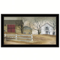Rustic Framed Wall Art Print Of Old Stone Barn For Modern Home Decor Living Room Bedroom Farmhouse Decoration