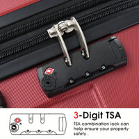 Lightweight Durable ABS Hardshell Suitcase With Double Wheels Expandable 28 Inch Checked Luggage