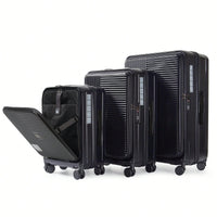 Front Opening Hardshell Suitcase With TSA Approved Lock In Black