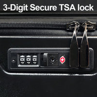 Front Opening Hardshell Suitcase With TSA Approved Lock In Black